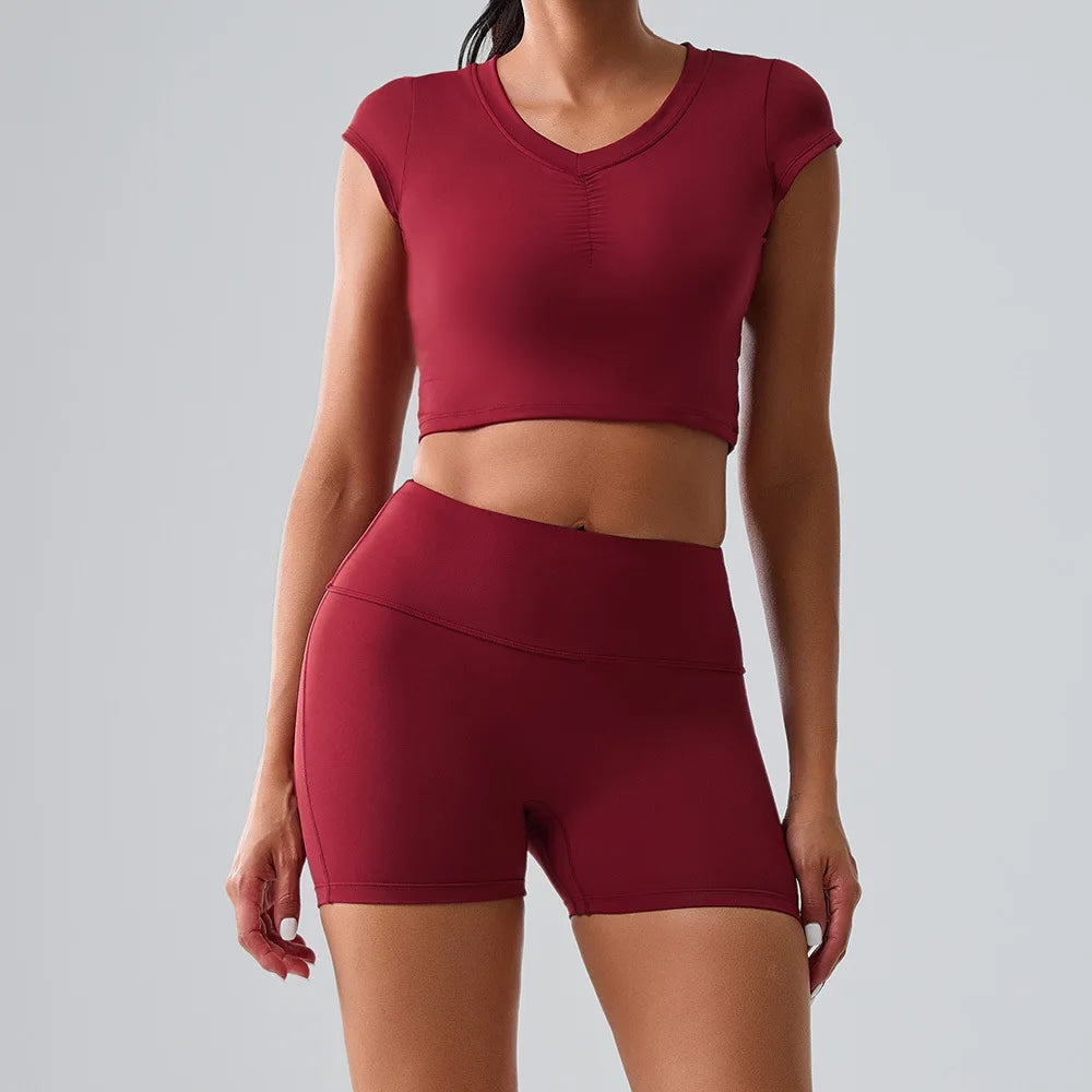 Sexy Women's Feeling Naked Training Set Gym Yoga 2 Pieces Wear Push Up Fitness Running Sports Clothing Bra Sports Leggings Suit