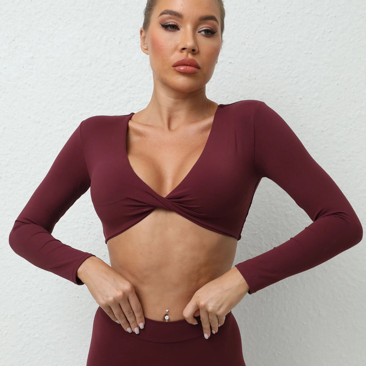 Sports Long Sleeve Shirt Women Gym Crop Top Women Quick Dry Yoga Clothing Workout Long Sleeved Top Female Cross Sportswear