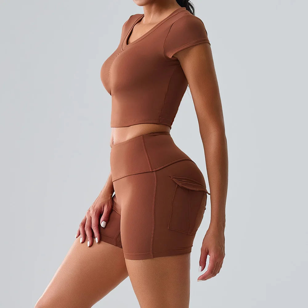 Sexy Women's Feeling Naked Training Set Gym Yoga 2 Pieces Wear Push Up Fitness Running Sports Clothing Bra Sports Leggings Suit