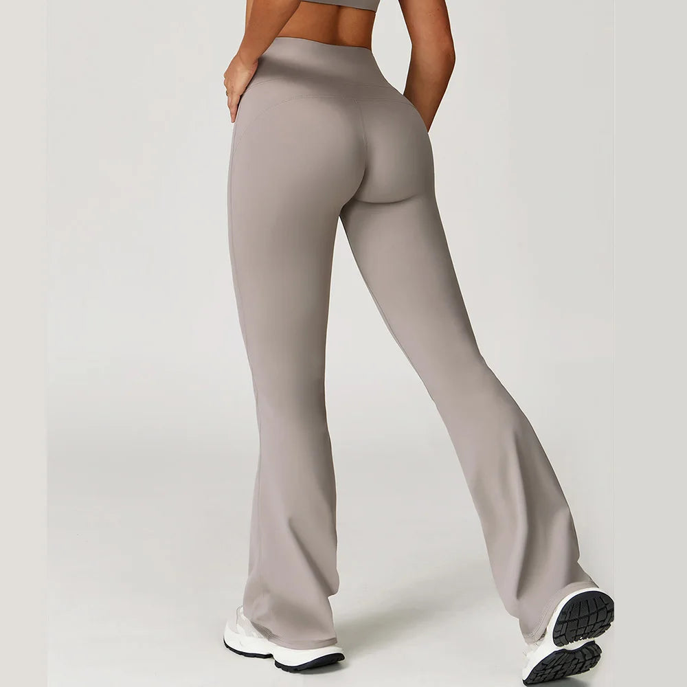 Women Yoga Pants Sports Flared Leggings Women Breathable Latin Dance Pants Women Fitness Bell-Bottoms Casual Tummy Tuck Pants