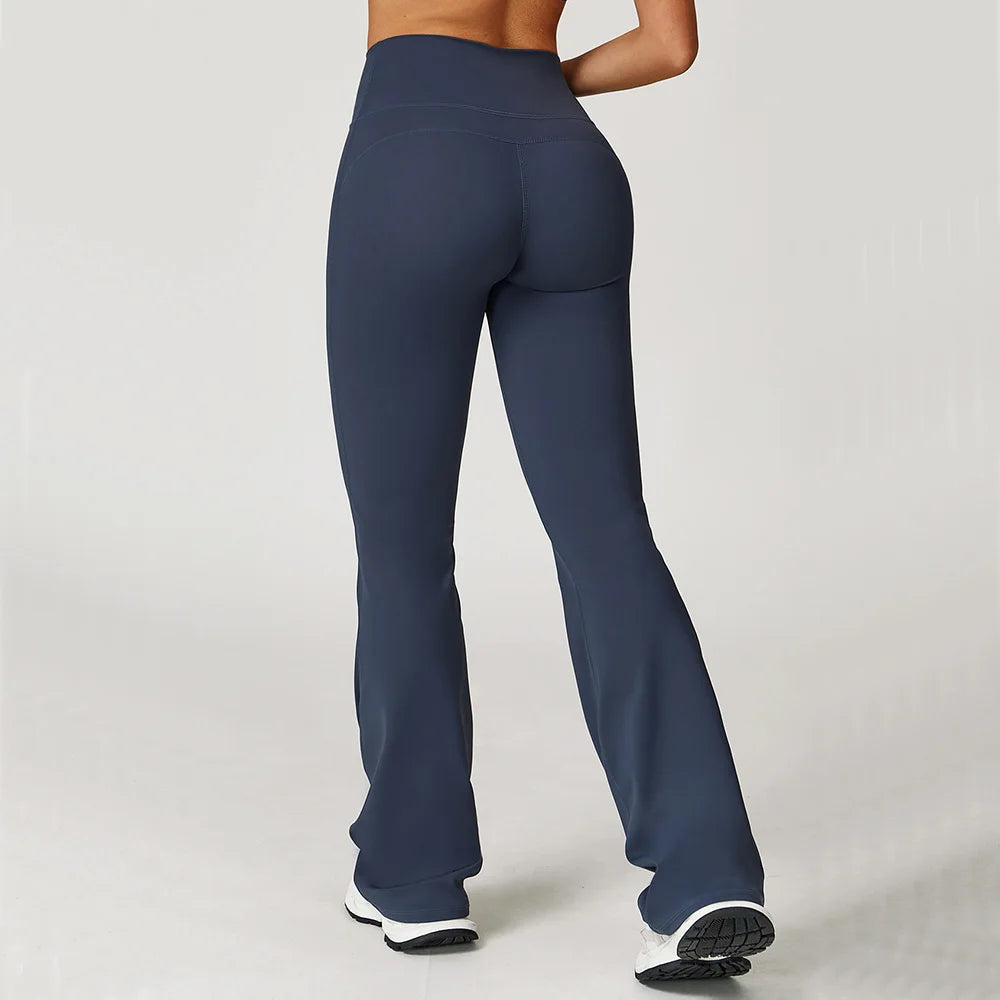 Women Yoga Pants Sports Flared Leggings Women Breathable Latin Dance Pants Women Fitness Bell-Bottoms Casual Tummy Tuck Pants