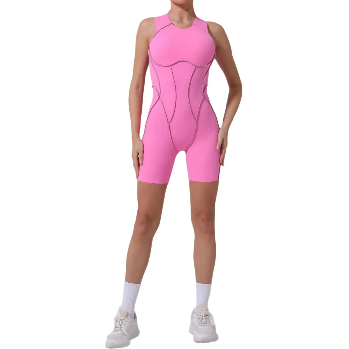 New Short Sports Jumpsuit Sleeveless Women Yoga Clothes Rompers Workout  Suit Female Outdoor Recreation Bodysuits Gym Set