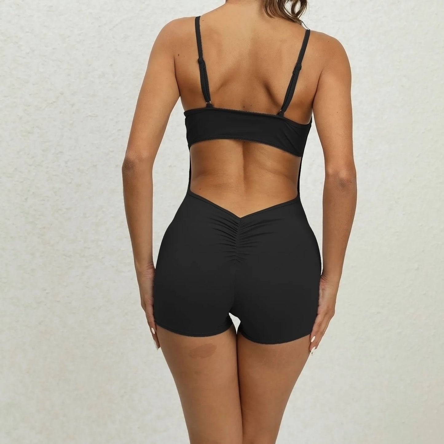 Sleeveless Sports Jumpsuit Woman Fitness Overalls Short Workout Rompers Women Gym Bodysuits Female Push Up Yoga One-Piece Suit