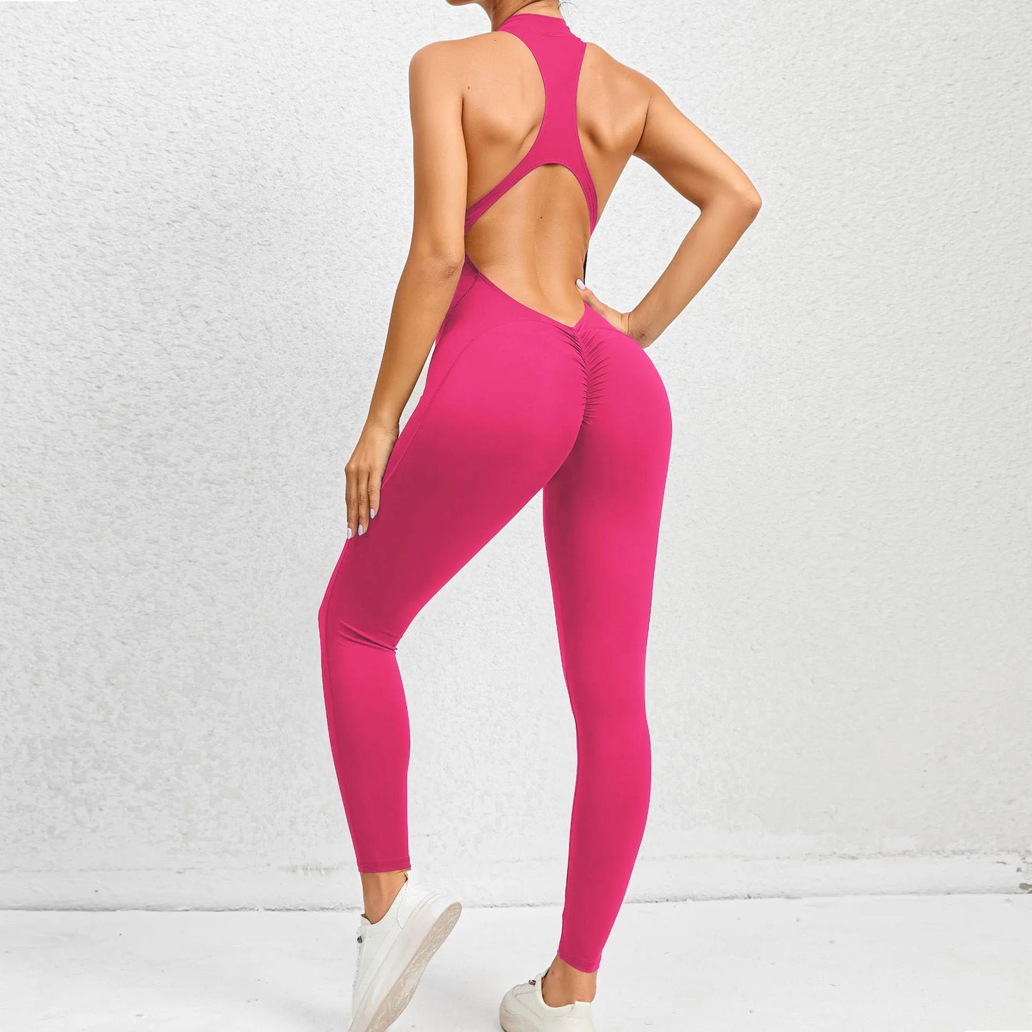 Yoga Set Gym Sports Jumpsuit Yoga Clothing Women Workout Set Bodysuits Fitness Rompers Female Zippers One-piece Suit Women