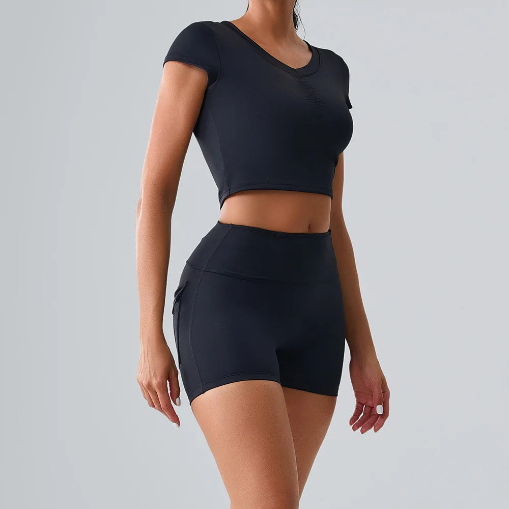 Sexy Women's Feeling Naked Training Set Gym Yoga 2 Pieces  Wear Push Up Fitness Running Sports Clothing Bra Sports Leggings Suit