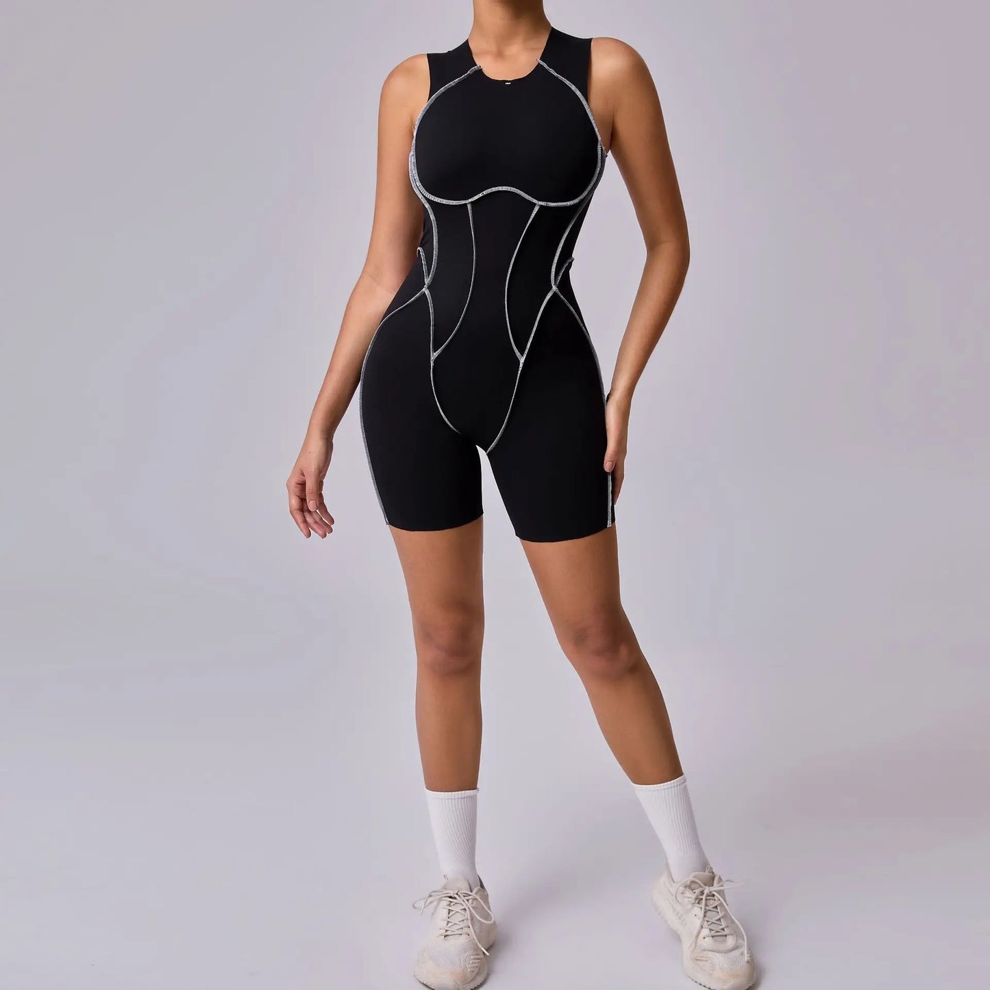 New Short Sports Jumpsuit Sleeveless Women Yoga Clothes Rompers Workout  Suit Female Outdoor Recreation Bodysuits Gym Set