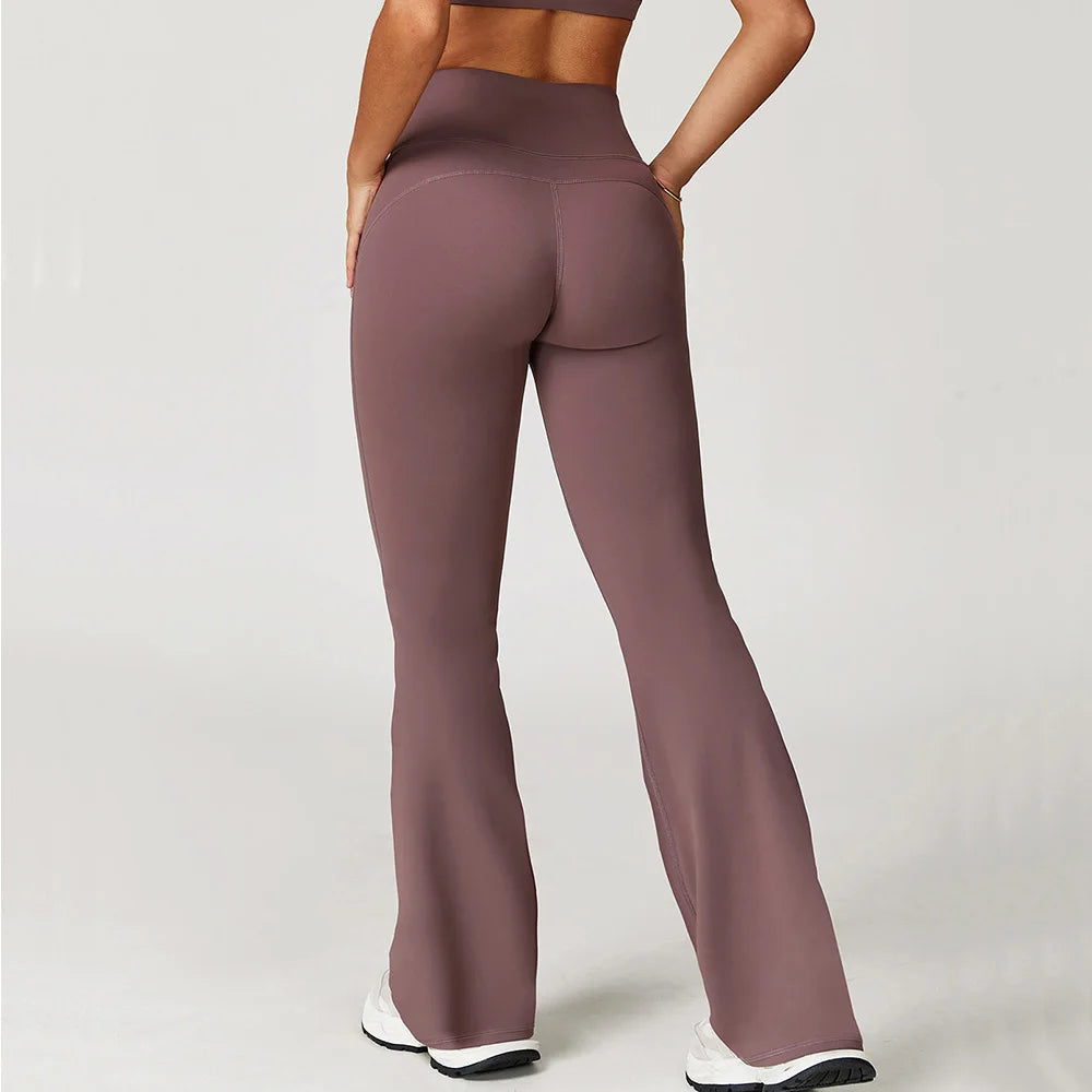 Women Yoga Pants Sports Flared Leggings Women Breathable Latin Dance Pants Women Fitness Bell-Bottoms Casual Tummy Tuck Pants