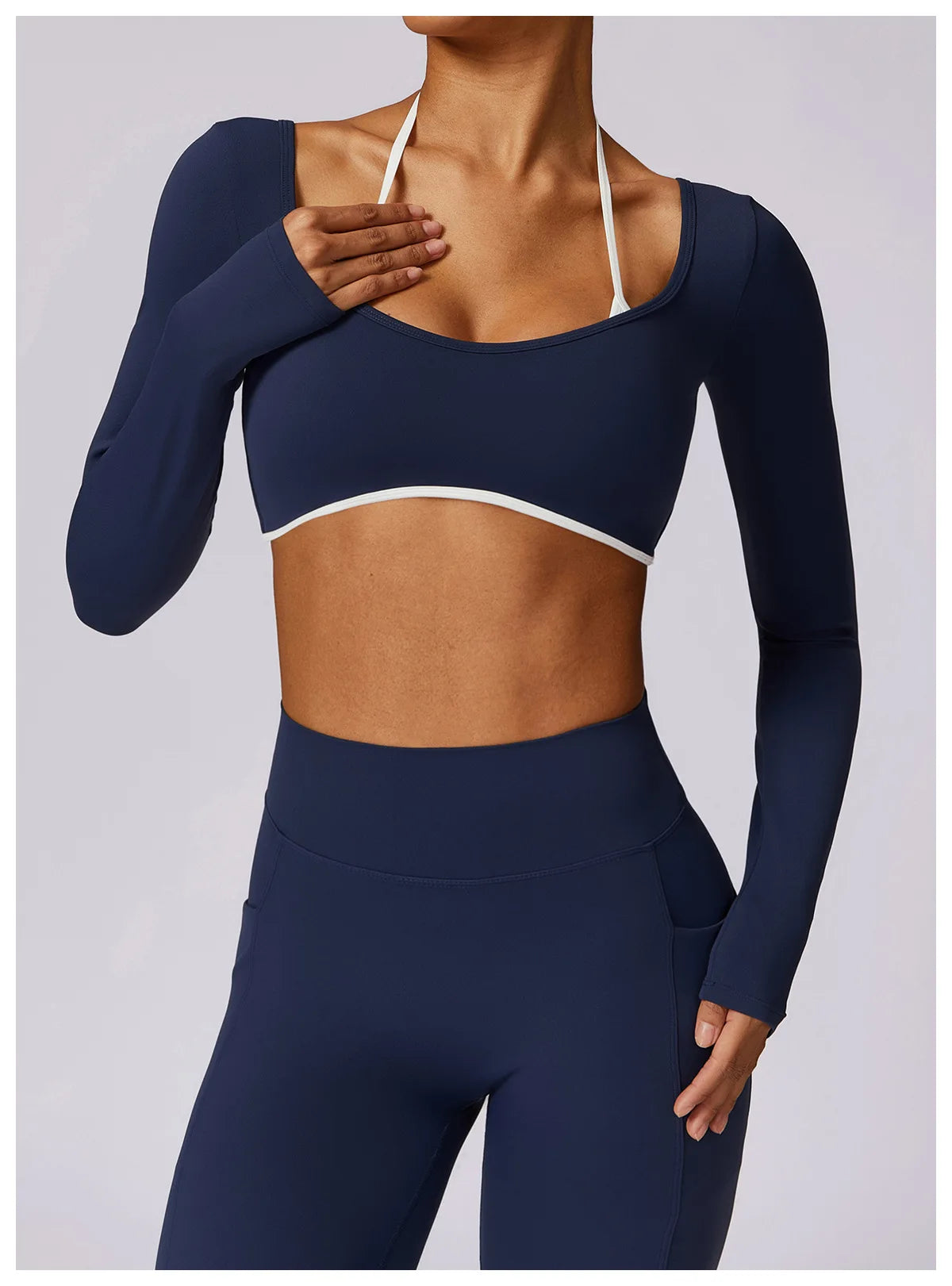 Sports Long Sleeve Shirt Women Gym Crop Top Women Quick Dry Yoga Clothing Workout Long Sleeved Top Female Cross Sportswear