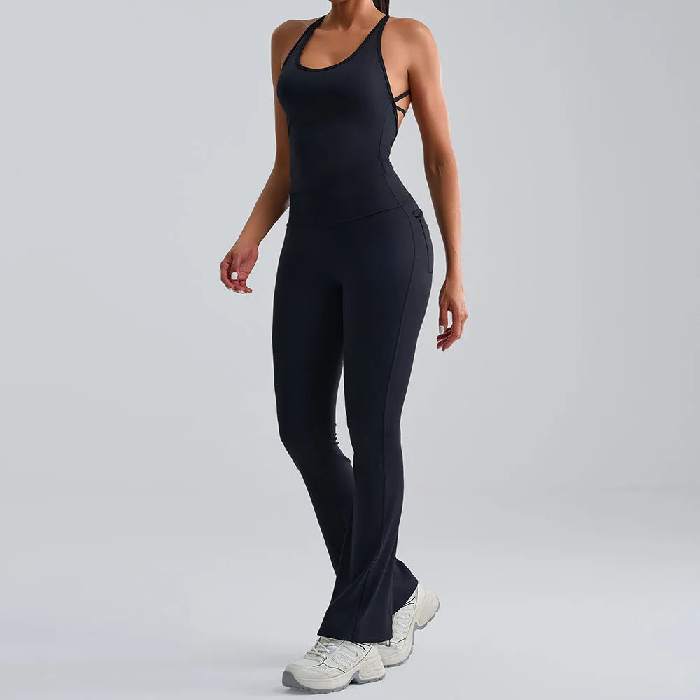 Sexy Women's Feeling Naked Training Set Gym Yoga 2 Pieces  Wear Push Up Fitness Running Sports Clothing Bra Sports Leggings Suit