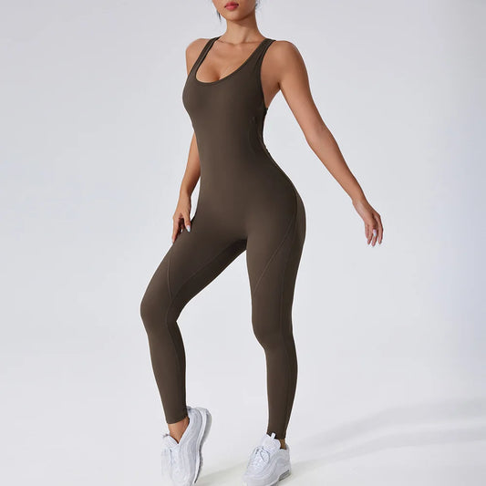 Sexy Yogo Suit Back V-Neck Gym Set Women's Training Suit Sportswear Women's Sports Suit Fitness Rompers Stretch Training Suits
