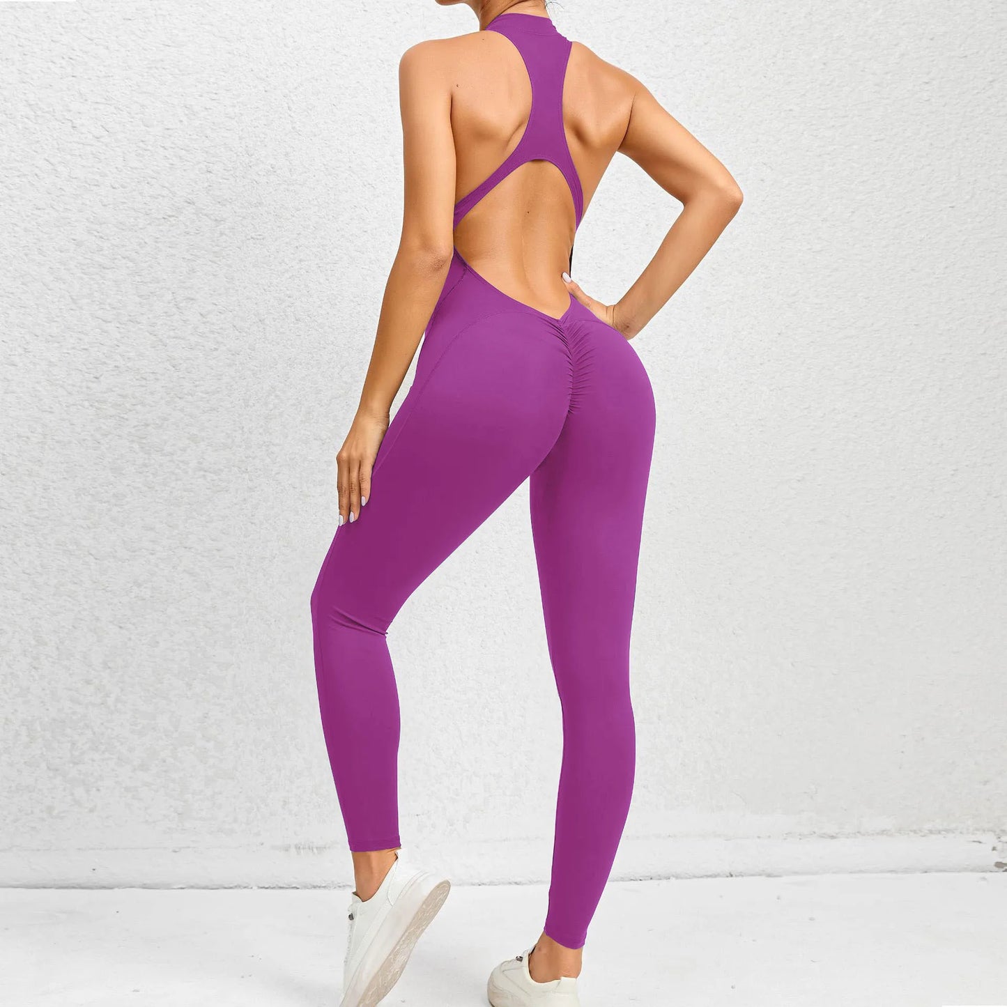 Yoga Set Gym Sports Jumpsuit Yoga Clothing Women Workout Set Bodysuits Fitness Rompers Female Zippers One-piece Suit Women