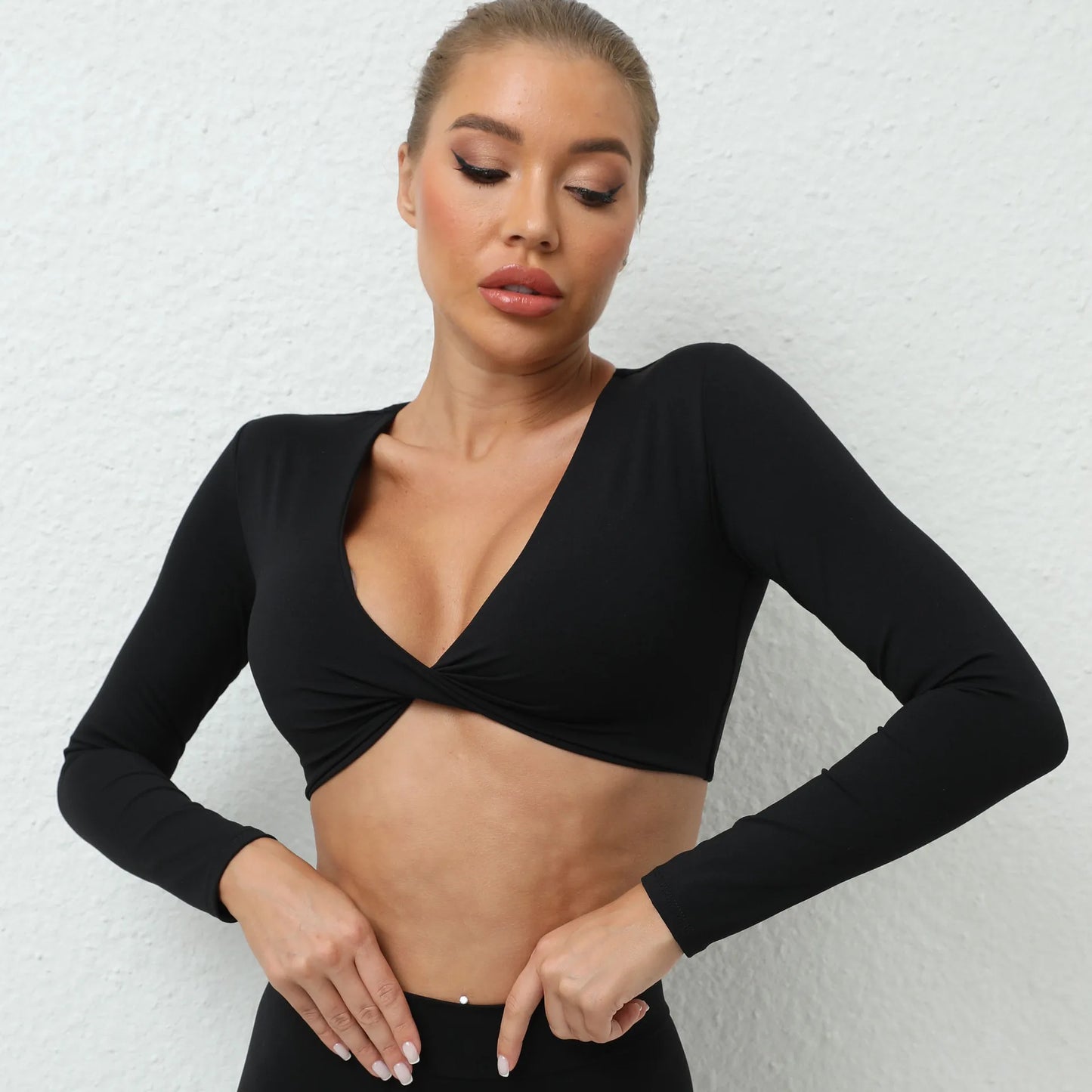 Sports Long Sleeve Shirt Women Gym Crop Top Women Quick Dry Yoga Clothing Workout Long Sleeved Top Female Cross Sportswear