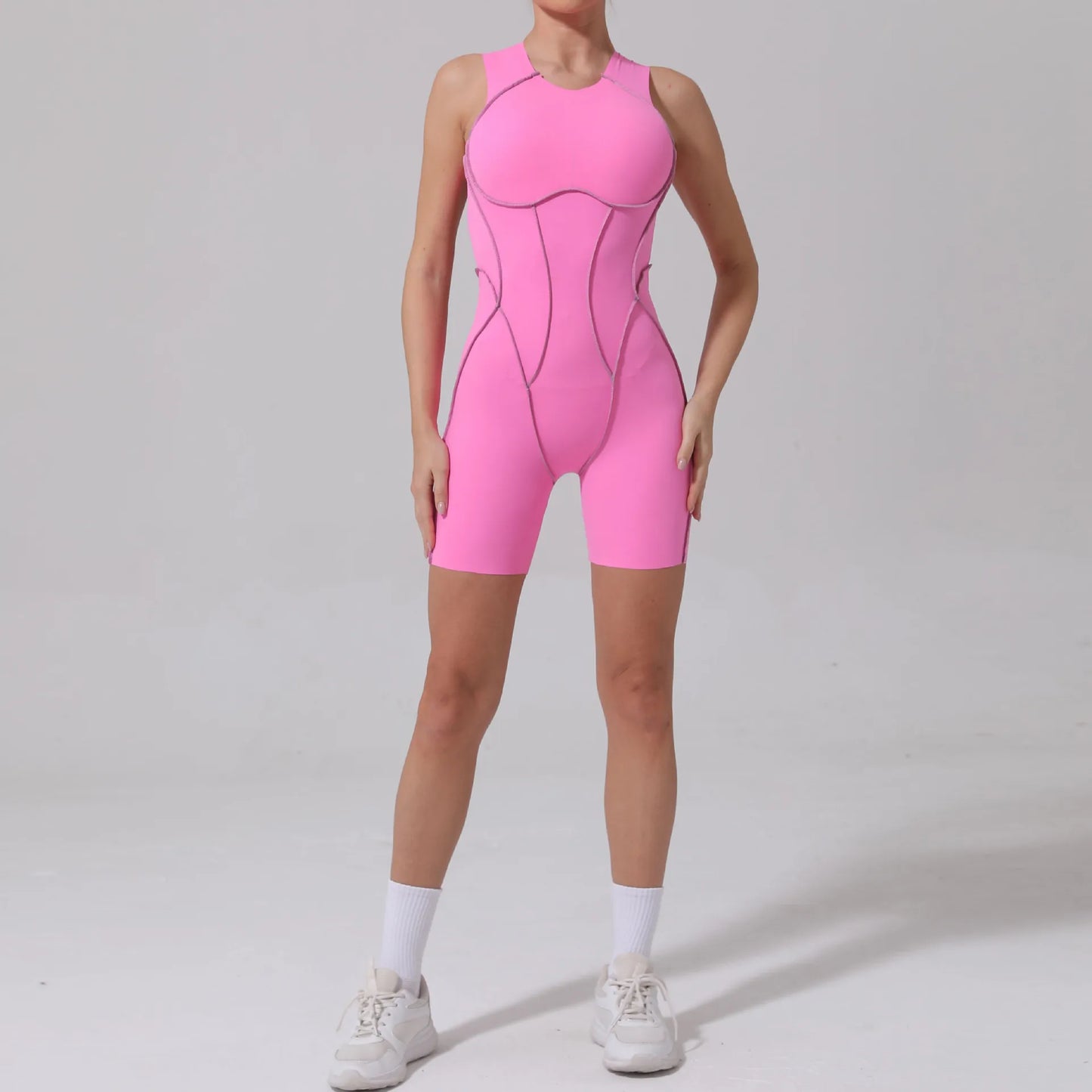 New Short Sports Jumpsuit Sleeveless Women Yoga Clothes Rompers Workout  Suit Female Outdoor Recreation Bodysuits Gym Set