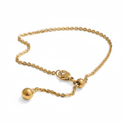 PRO RAY AELORA delicate chain bracelet with polished bead accents, minimalist design, gold and silver finish.