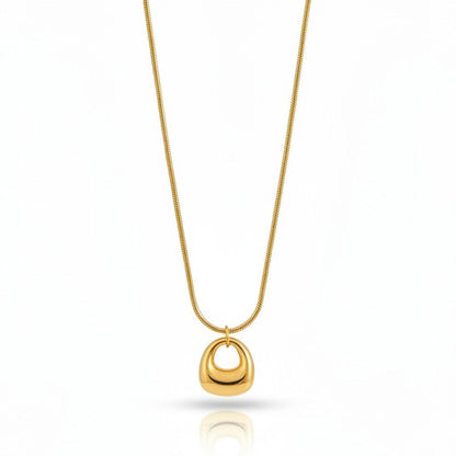 PRO RAY gold-plated stainless steel geometric pendant necklace for women. Trendy and fashionable.